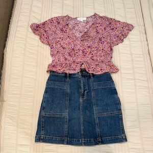 bundle skirt + blouse / top